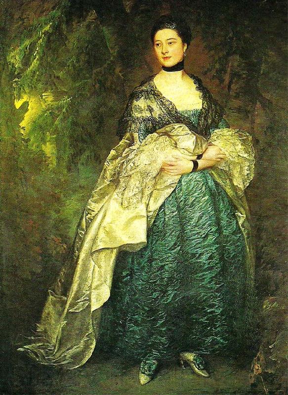 Thomas Gainsborough lady getrude alston Norge oil painting art